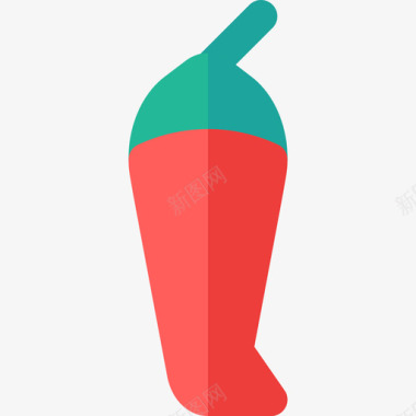 辣椒食物颜色平淡图标图标