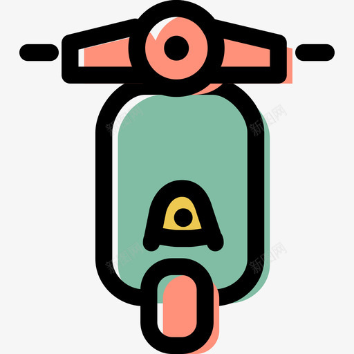 摩托车彩色旅游和运输资产图标svg_新图网 https://ixintu.com 彩色旅游和运输资产 摩托车