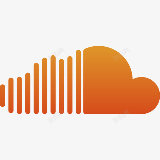 Soundcloud社交媒体徽标2扁平图标svg_新图网 https://ixintu.com Soundcloud 扁平 社交媒体徽标2