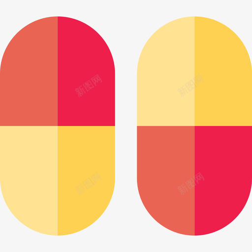 药片2号医院扁平图标svg_新图网 https://ixintu.com 2号医院 扁平 药片