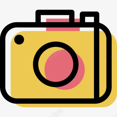 照相摄像机彩色桌面和小工具资产图标图标