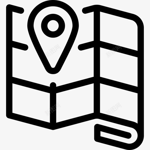 地图地图图钉和导航线性图标svg_新图网 https://ixintu.com 地图 地图图钉和导航 线性
