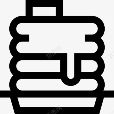 煎饼食品和餐厅收藏直系图标图标