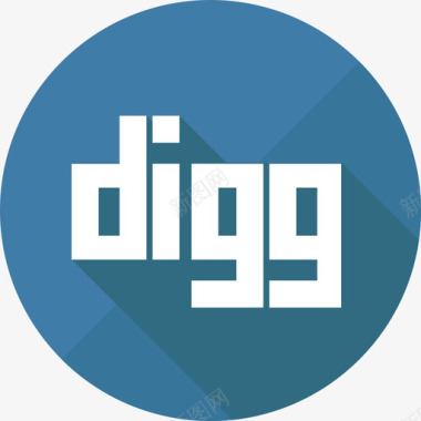 Digg社交媒体circleflat图标图标