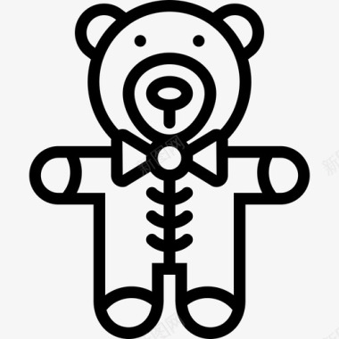泰迪熊婴儿套装直系图标图标