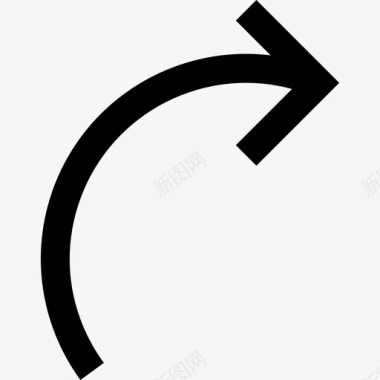 曲线箭头箭头集合4线性图标图标