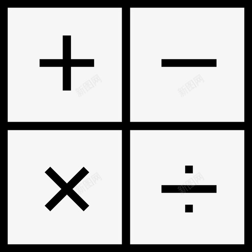 计算器ui界面图标线性svg_新图网 https://ixintu.com ui界面图标 线性 计算器