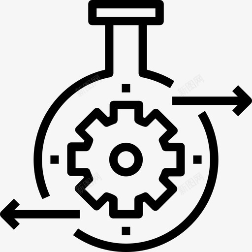 研究数据开发收集线性图标svg_新图网 https://ixintu.com 数据开发收集 研究 线性