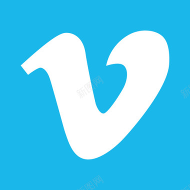 Vimeo社交网络标识2平面图图标图标