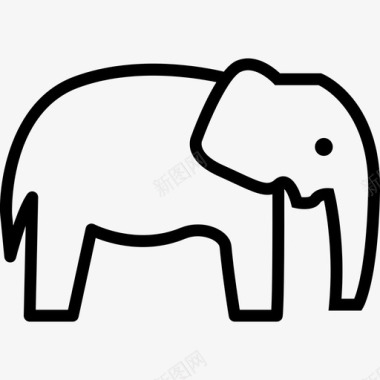 大象其他元素直线图标图标