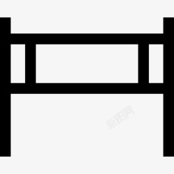 排球网运动系列2直线型图标图标