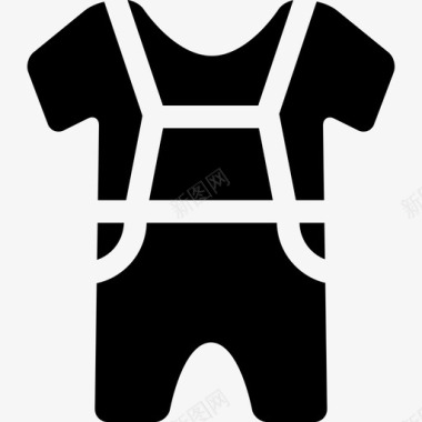 婴儿服装时尚婴儿玩具图标图标