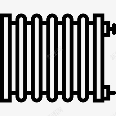 家用线性散热器图标图标