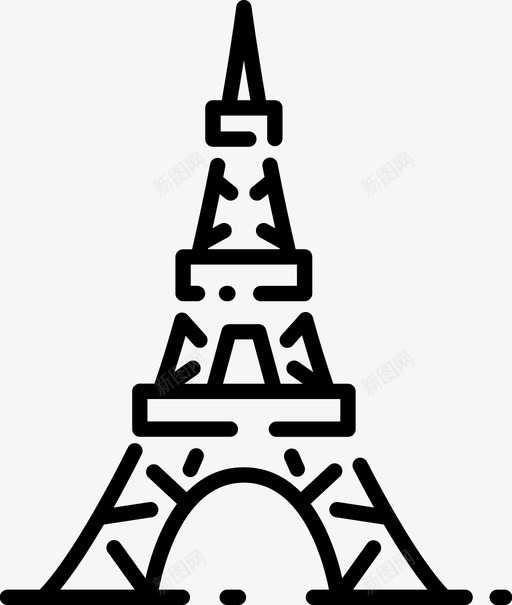 埃菲尔铁塔法国地标图标svg_新图网 https://ixintu.com 地标 埃菲尔铁塔 巴黎 法国