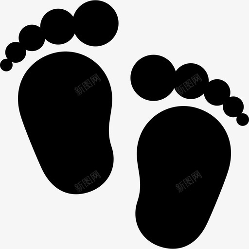 脚印人婴儿玩具图标svg_新图网 https://ixintu.com 人 婴儿玩具 新生儿脚印 脚印