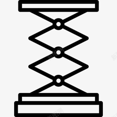 电梯行业图标集合直线型图标