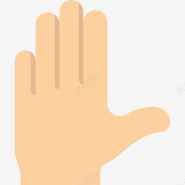 按住手和手势3平放图标图标