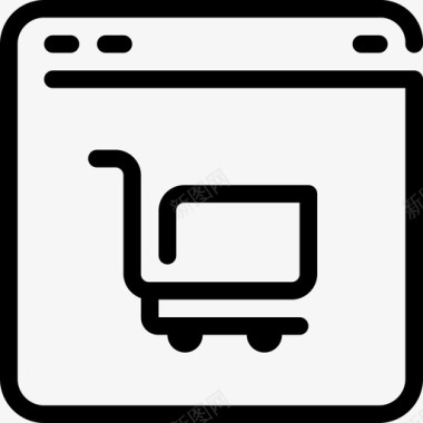 网上购物浏览器购物车图标图标