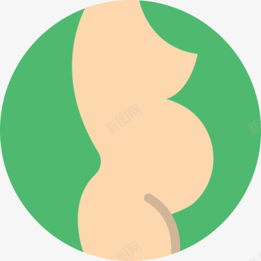 怀孕婴儿系列扁平图标图标