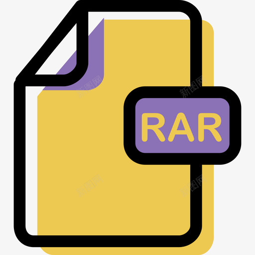 Rar彩色文件类型和内容资产图标svg_新图网 https://ixintu.com Rar 彩色文件类型和内容资产