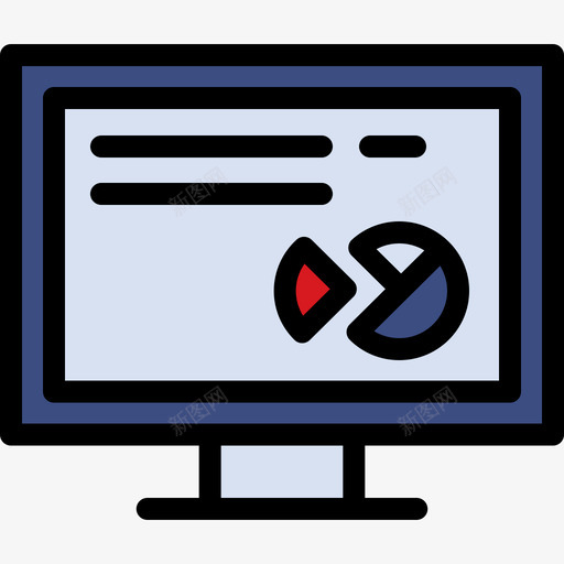 监视器科学研究元素线颜色图标svg_新图网 https://ixintu.com 监视器 科学研究元素 线颜色