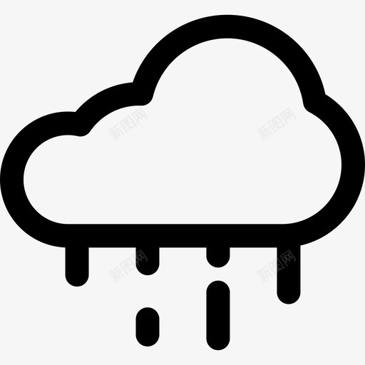 雨生态图标线性svg_新图网 https://ixintu.com 生态图标 线性 雨