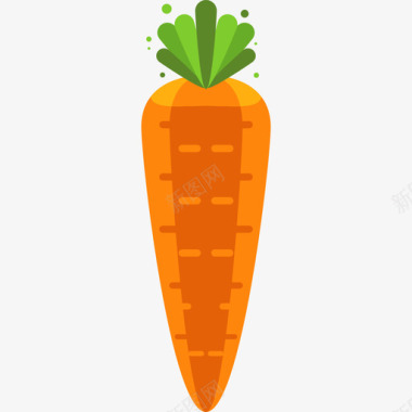 胡萝卜农业扁桃图标图标