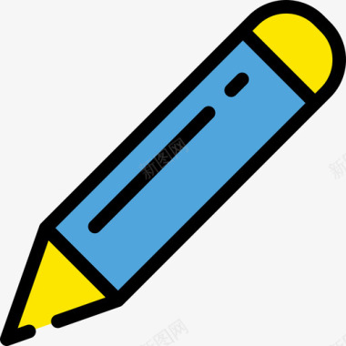 铅笔工具图标集合线颜色图标