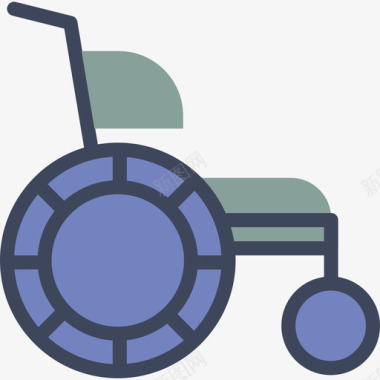 轮椅医疗器械平板图标图标