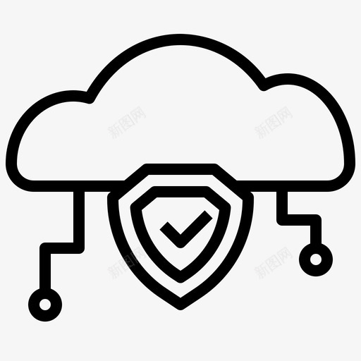 云保护代码数据图标svg_新图网 https://ixintu.com 云保护 代码 数据 数据库 数据管理大纲 服务器 管理