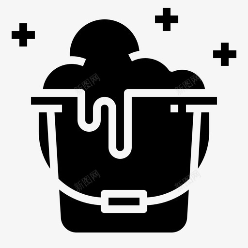 水桶清洁洗涤图标svg_新图网 https://ixintu.com 水 水桶 洗涤 清洁 清洁黑色