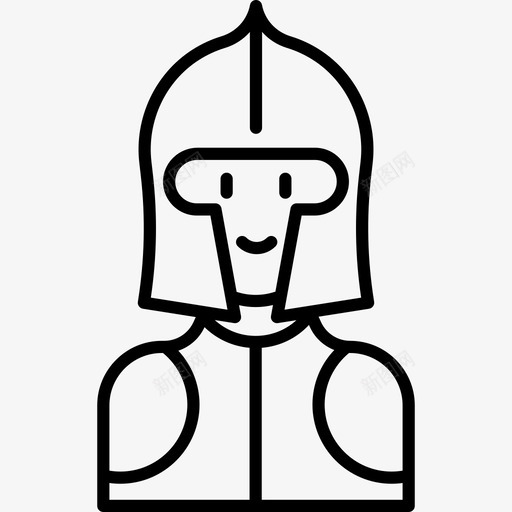 骑士中世纪偶像系列直纹图标svg_新图网 https://ixintu.com 中世纪偶像系列 直纹 骑士
