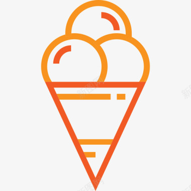 冰淇淋食物夏日元素图标图标