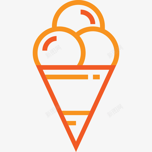 冰淇淋食物夏日元素图标svg_新图网 https://ixintu.com 冰淇淋 夏日元素 食物