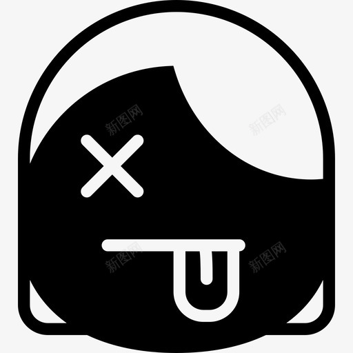 死亡表情符号设置填充图标svg_新图网 https://ixintu.com 填充 死亡 表情符号设置