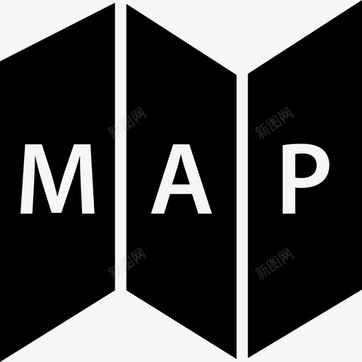 地图导航和gps标志符号填充图标svg_新图网 https://ixintu.com 地图 填充 导航和gps标志符号