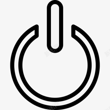 电源技术和设备组线性图标图标