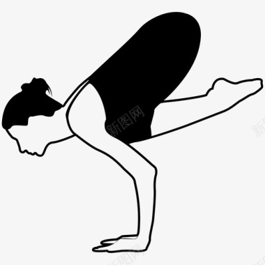 瑜伽锻炼健身图标图标