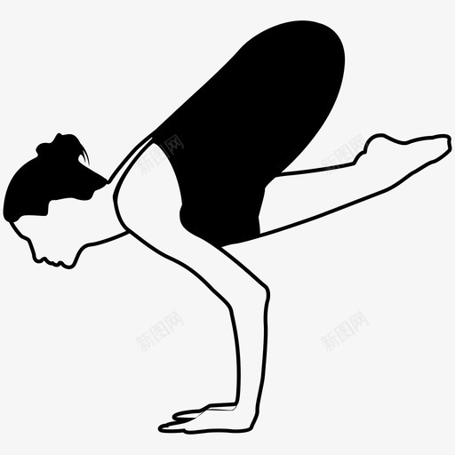 瑜伽锻炼健身图标svg_新图网 https://ixintu.com 健身 力量 普拉提 瑜伽 瑜伽5 锻炼