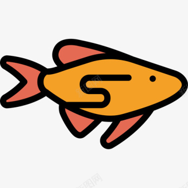 鱼海洋生物线颜色线颜色图标图标