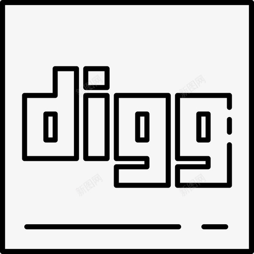 Digg技术社会媒体概要图标svg_新图网 https://ixintu.com Digg 技术 社会媒体概要