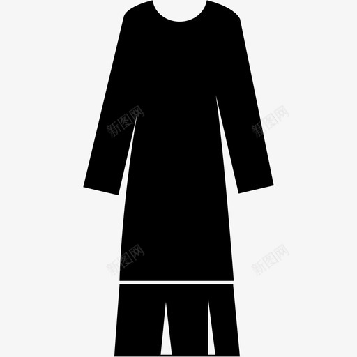 穆斯林服装服装女孩图标svg_新图网 https://ixintu.com 女孩 妇女 妇女或女孩 服装 穆斯林服装
