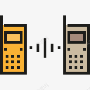 对讲机通讯3线颜色图标图标