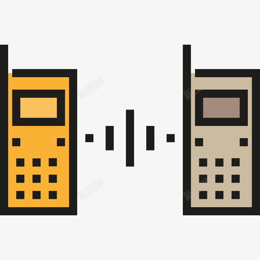 对讲机通讯3线颜色图标svg_新图网 https://ixintu.com 对讲机 线颜色 通讯3