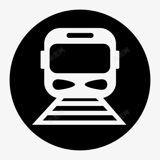 标志列车圆圈填充图标svg_新图网 https://ixintu.com 圆圈 填充 字形 标志列车