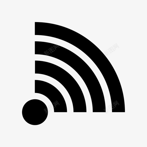 wifi信号连接范围图标svg_新图网 https://ixintu.com wifi信号 无线 智能手机用户界面 范围 连接
