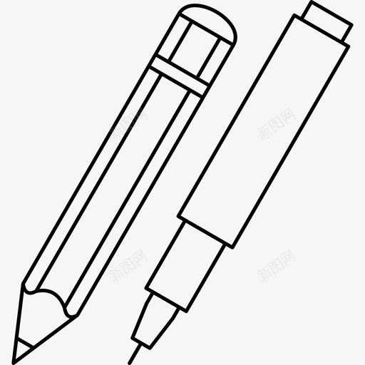 铅笔杂集浅圆形图标svg_新图网 https://ixintu.com 杂集 浅圆形 铅笔