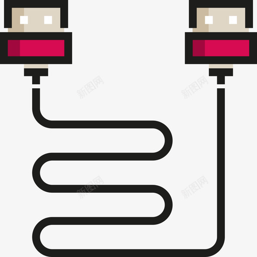 Usb工具5线颜色图标svg_新图网 https://ixintu.com Usb 线颜色 设计工具5