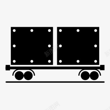 金属车车厢货运图标图标