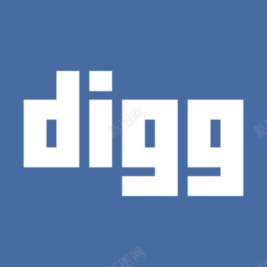 Digg社交网络标识2平面图图标图标